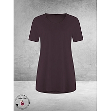 Plus Basics Travel Shirt Rond Hals PRUNE